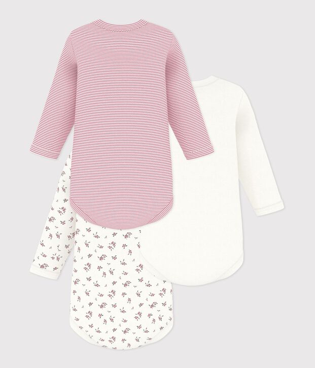Lot de bodies manches longues en coton imprim&eacute; myrtilles b&eacute;b&eacute; multicouleur