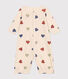 Combisac imprimé tricœurs en coton bébé