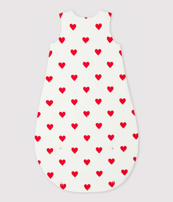 Gigoteuse bébé en coton à cœurs TOG 2 blanc MARSHMALLOW/rouge TERKUIT