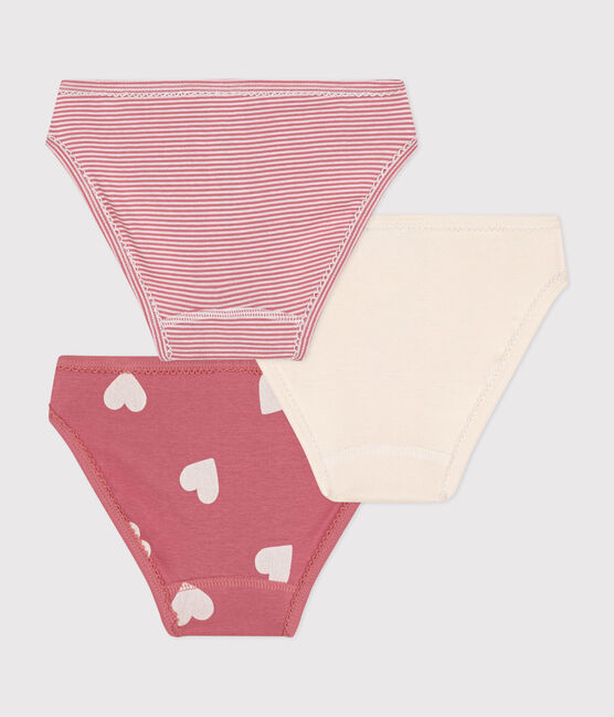 Lot de 3 culottes cœur en coton enfant variante 1