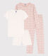 Lot de 2 pyjama/pyjacourt en coton petite fille