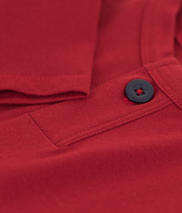 Tee-shirt manches longues b&eacute;b&eacute; en coton rouge