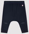 Legging tête de chat bébé en coton biologique bleu SMOKING