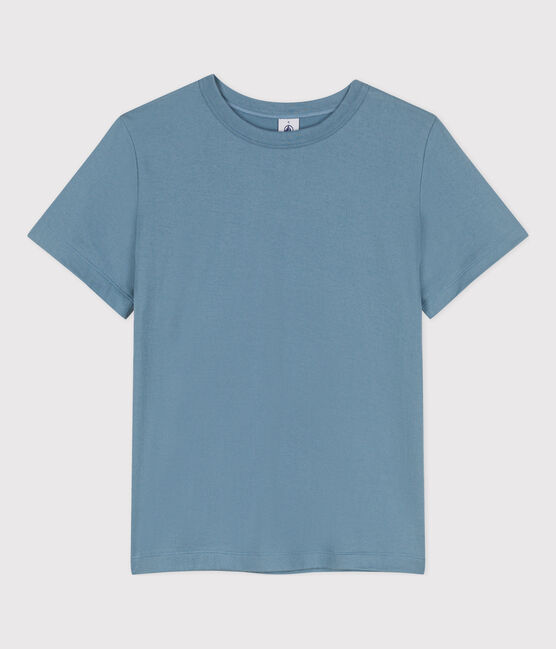 Tee-shirt LE DROIT col rond en coton bio Femme bleu ROVER