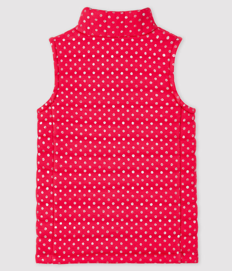 Blouson sans manche fille rose/gris