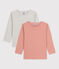 Lot de 2 tee-shirts manches longues milleraies enfant fille / garçon en coton variante 1