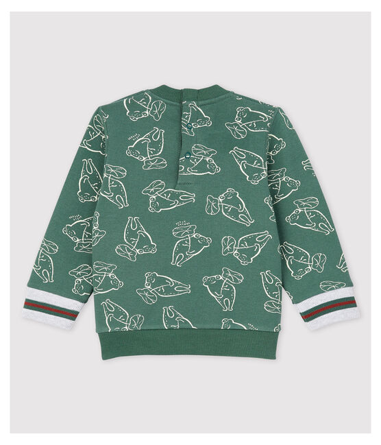 Sweatshirt en molleton brossé bébé garçon vert VALLEE/ VALLEE CLAIR