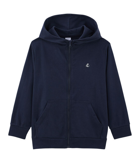 Sweatshirt à capuche enfant garçon bleu SMOKING