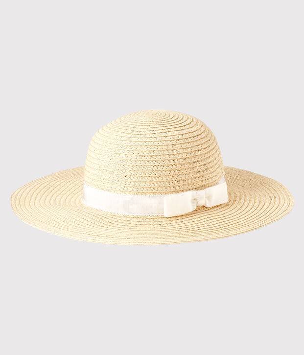 Chapeau de paille b&eacute;b&eacute; fille rose