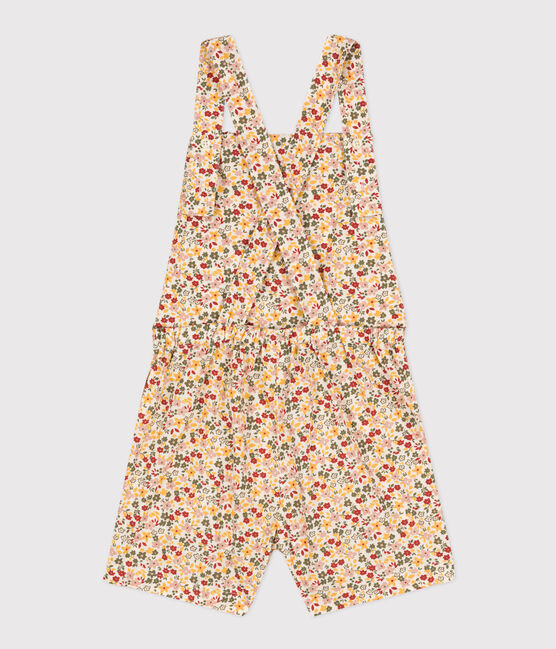Salopette courte en popeline enfant fille blanc AVALANCHE/ MULTICO