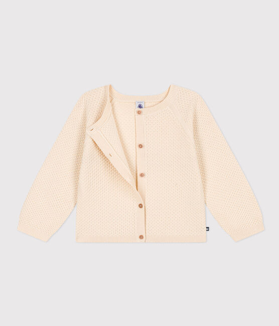 Cardigan en coton enfant fille écru AVALANCHE