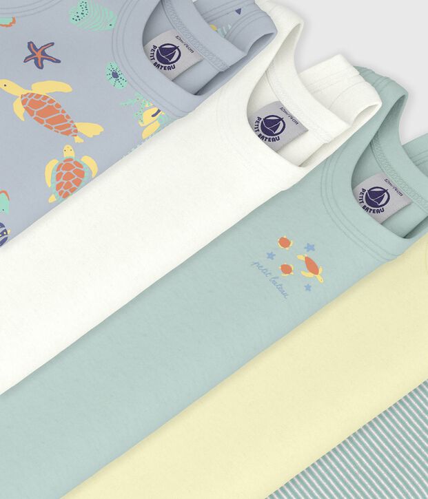 Lot de bodies sans manches en coton imprim&eacute; b&eacute;b&eacute; multicouleur