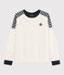Sweat shirt Femme blanc MARSHMALLOW/bleu SMOKING