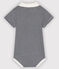 Body col polo rayé bébé garçon bleu SMOKING/blanc MARSHMALLOW