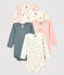 Lot de 5 bodies princesse manches longues bébé fille en coton variante 1