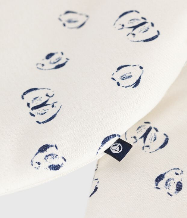 Combinaison ouatin&eacute;e b&eacute;b&eacute; en coton, imprim&eacute; pingouins bleu/bleu