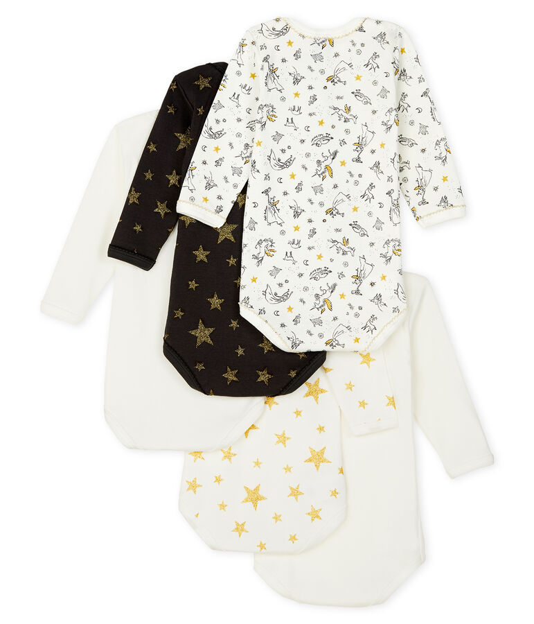 Lot de 5 bodies manches longues b&eacute;b&eacute; fille variante 1