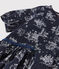 Robe manches courtes en tubique enfant fille bleu SMOKING/blanc ECUME