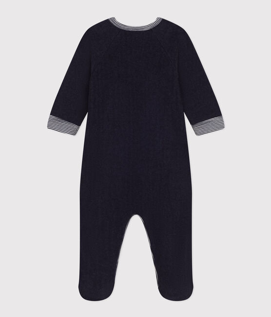 Pyjama en bouclette éponge bébé  bleu SMOKING