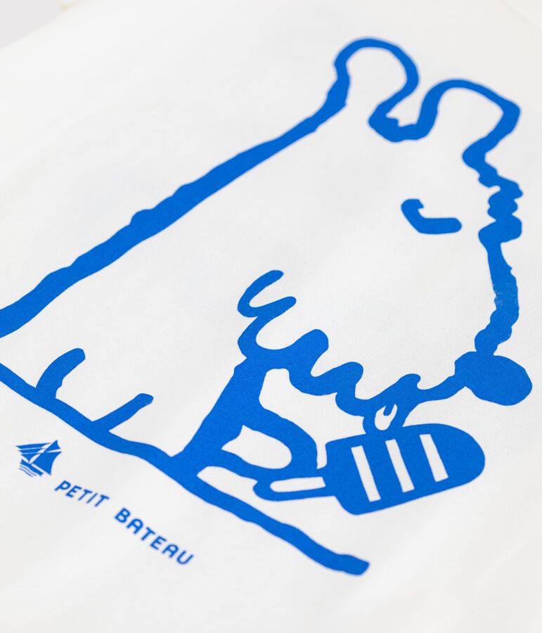 Tee-shirt enfant manches courtes en coton blanc