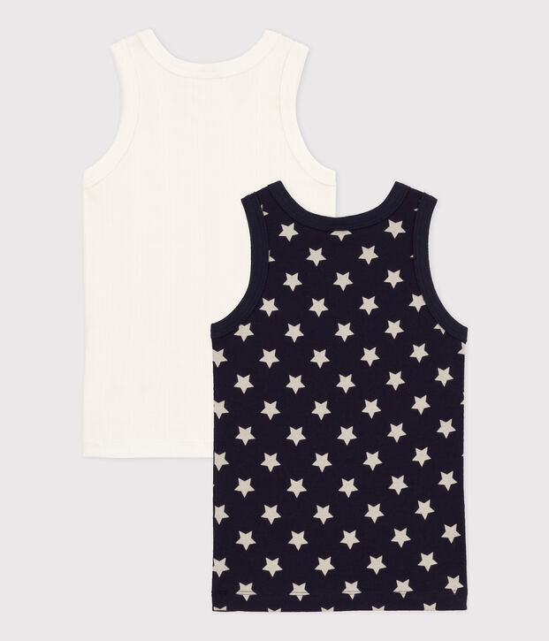 Lot de 2 d&eacute;bardeurs &eacute;toiles en coton petit gar&ccedil;on multicouleur