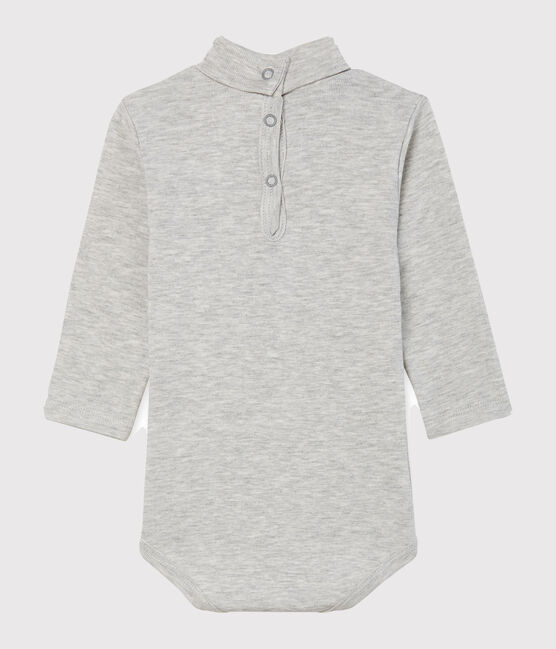 Body manches longues col roulé bébé mixte gris BELUGA CHINE