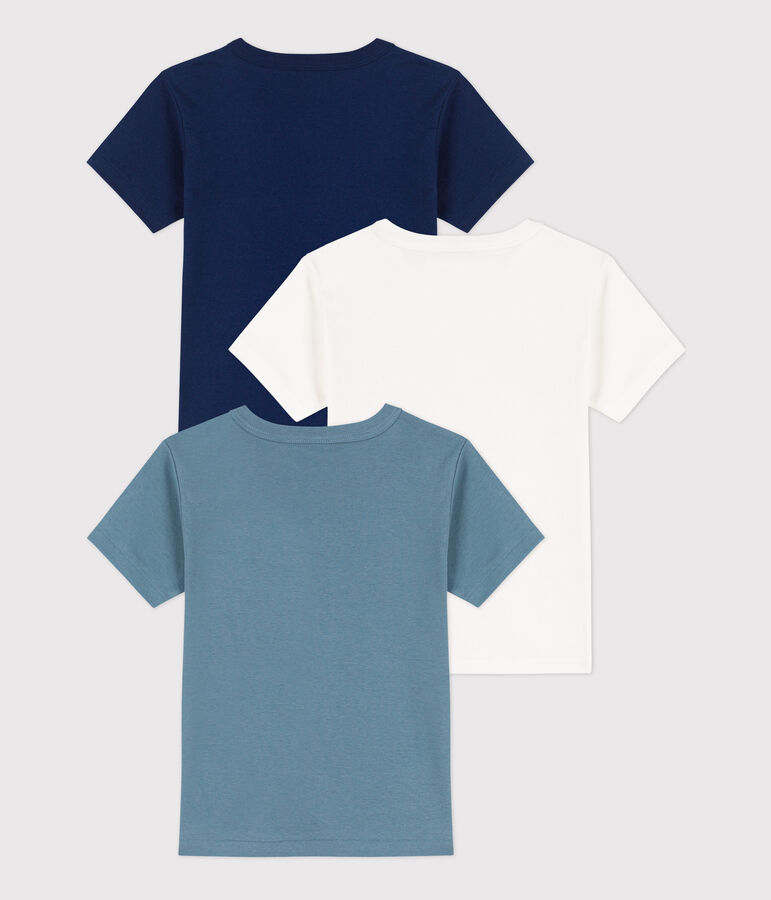 Lot de 3 tee-shirts manches courtes petit gar&ccedil;on en coton multicouleur