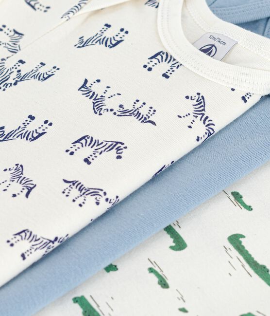 Lot de bodies manches courtes en coton animalier bébé variante 1