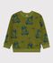 Sweatshirt enfant en coton imprimé bleu CEDAR/ OLYMPIC