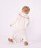 Sweatshirt b&eacute;b&eacute; en coton uni avec son col marin et sa broderie blanc cass&eacute;