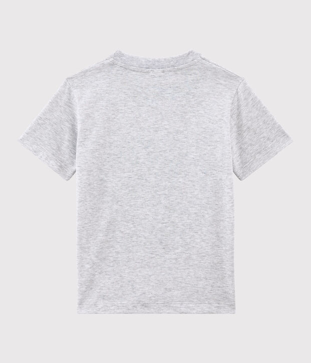 Tee-shirt manches courtes en jersey enfant gar&ccedil;on gris