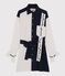 Robe chemise Femme Christoph Rumpf x Petit Bateau bleu SMOKING/blanc MARSHMALLOW