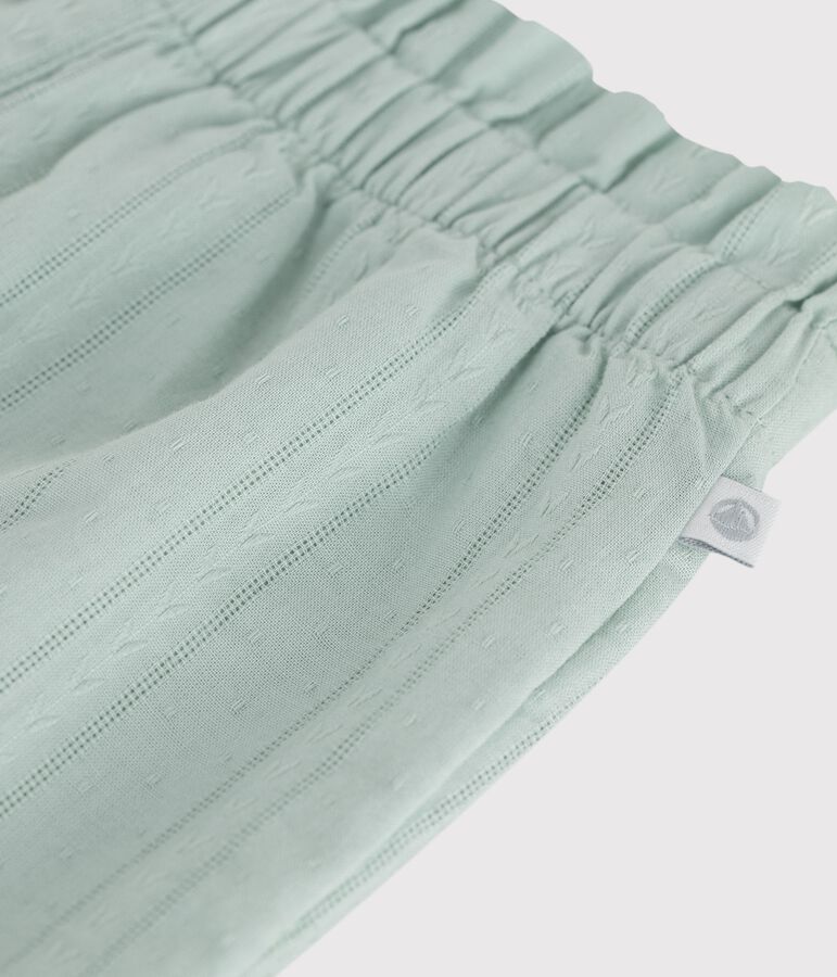 Short b&eacute;b&eacute; en coton uni bleu