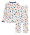 Pyjama petit garçon en tubique blanc MARSHMALLOW/blanc MULTICO