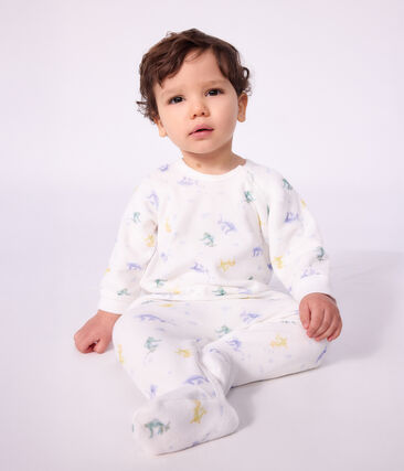 Pyjama bébé en velours imprimé dragons