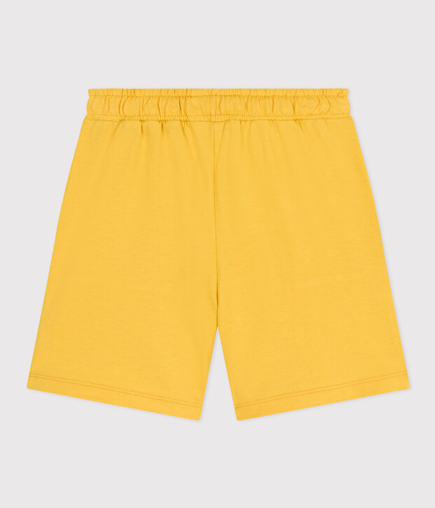 Short en coton enfant gar&ccedil;on jaune