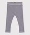 Legging b&eacute;b&eacute; en coton &agrave; rayures bleu/blanc
