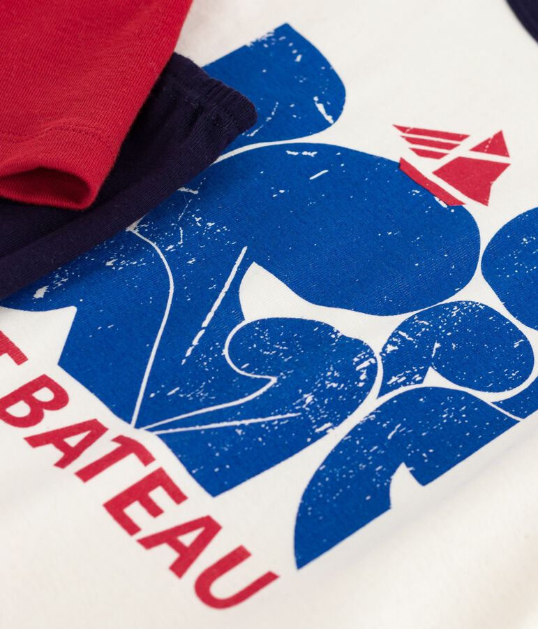 Pyjama enfant en coton bicolore bleu SOIR/ MULTICO