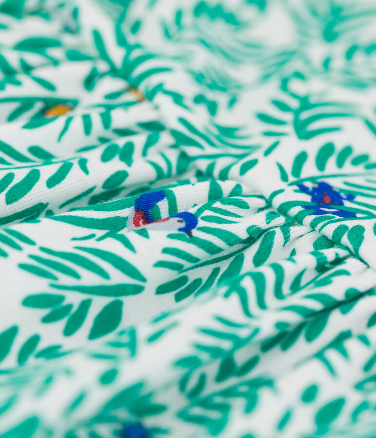 Robe en coton b&eacute;b&eacute;. blanc MARSHMALLOW/blanc MULTICO