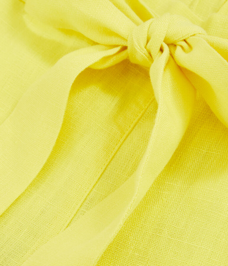 Bermuda enfant fille jaune