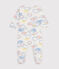 Pyjama en coton imprimé arc-en-ciel bébé blanc MARSHMALLOW/blanc MULTICO