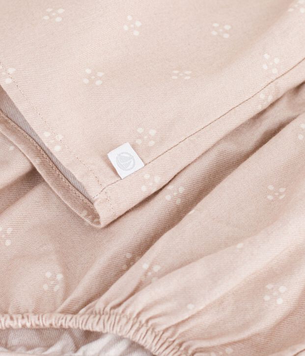 Robe b&eacute;b&eacute; en coton imprim&eacute; graphique &eacute;cru/blanc