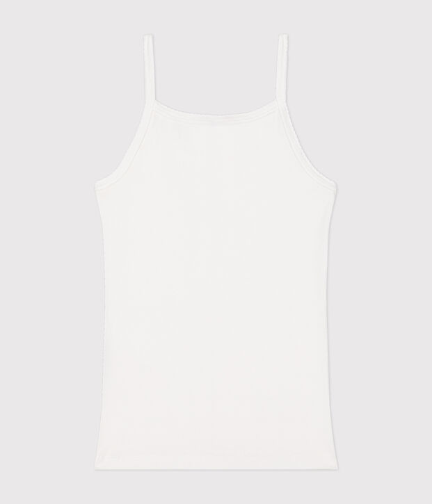 Chemise &agrave; bretelles en coton femme blanc