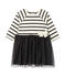 Robe bébé fille bi-matière beige COQUILLE/gris CAPECOD