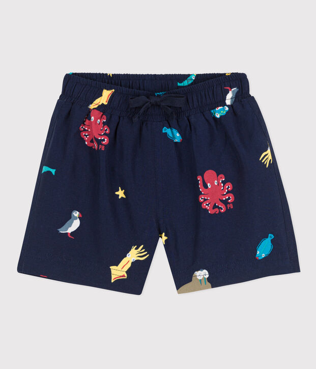Short de bain b&eacute;b&eacute; en mati&egrave;re recycl&eacute;e bleu/multicouleur
