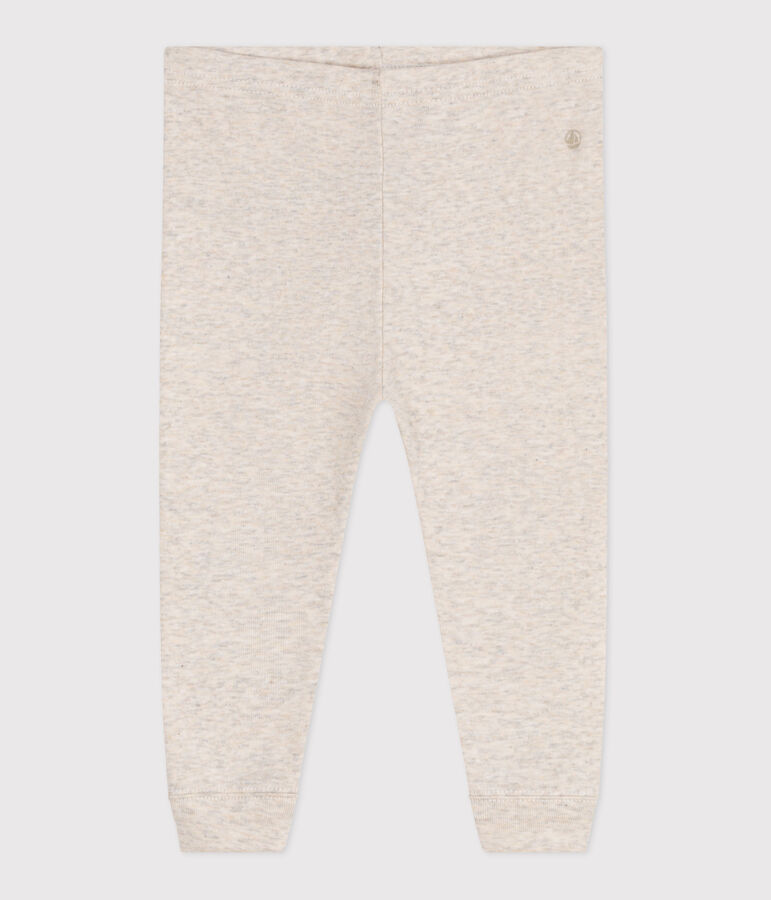 Legging b&eacute;b&eacute; en coton uni beige MONTELIMAR CHINE