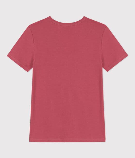 Tee-shirt L'ICONIQUE col V en coton Femme rose PAPI