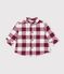 Chemise b&eacute;b&eacute; en flanelle &agrave; carreaux marron/beige