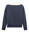 Sweat manches longues femme bleu SMOKING/beige COQUILLE