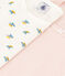 Lot de 2 tee shirts manches longues fleur en coton petite fille variante 1